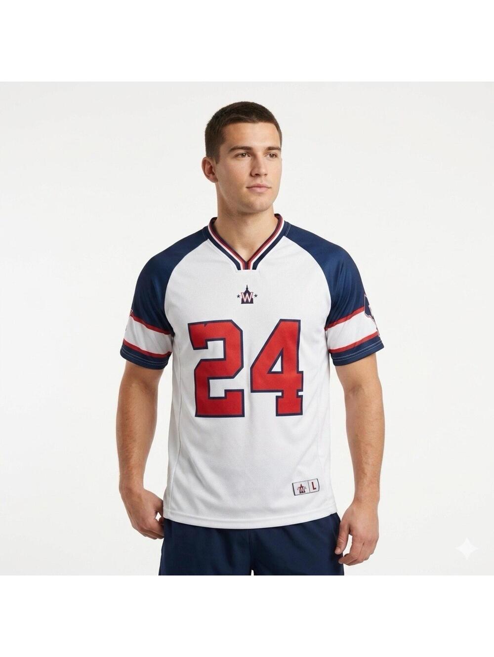 Washington Nationals Style Baseball Jersey #24 - Size L - AS IS / READ